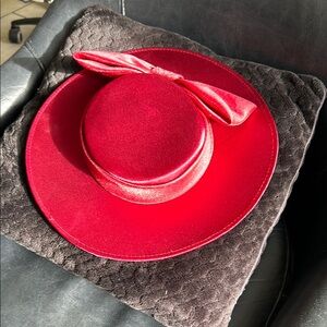 Elegant Red Women's Hat